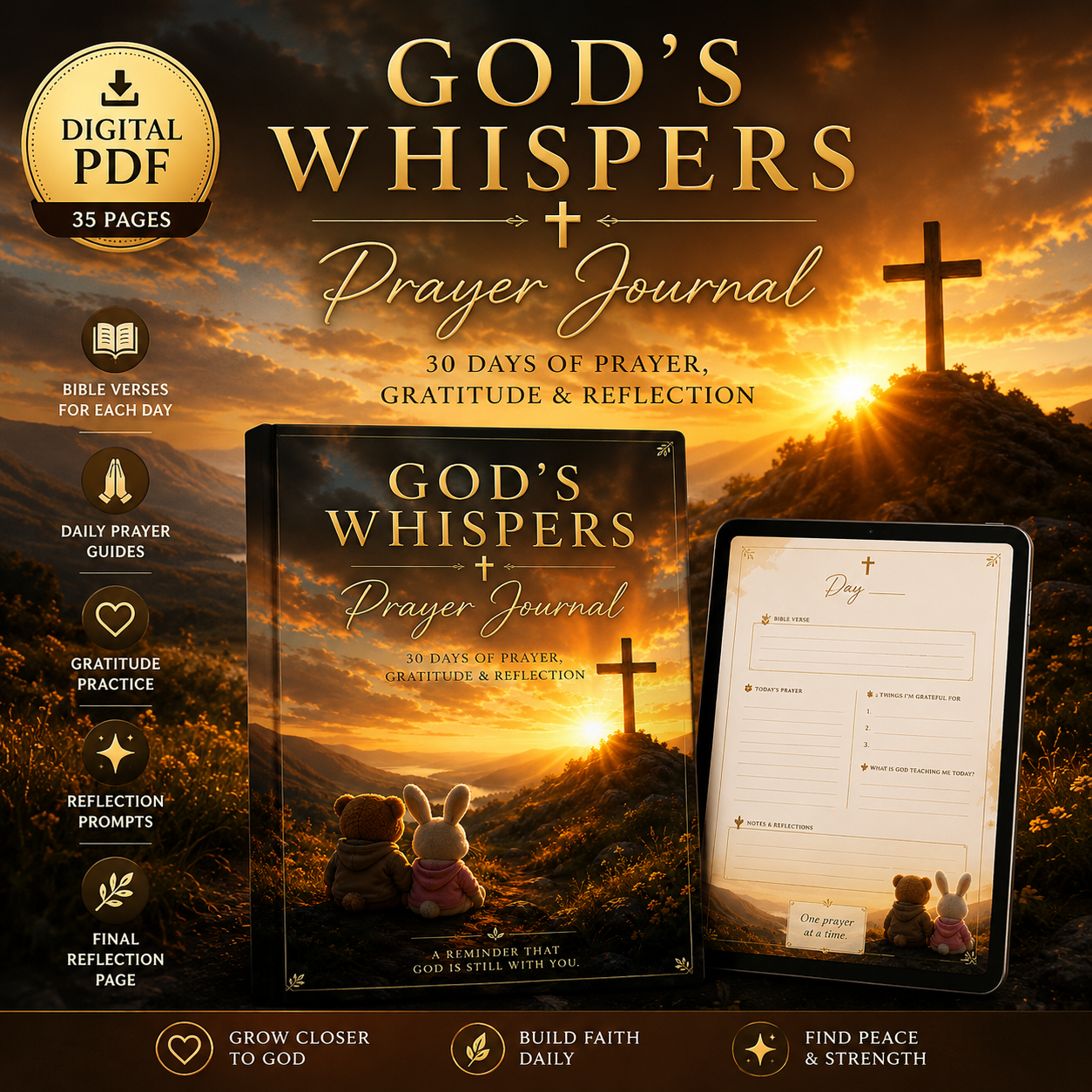 God's Whispers 30-Day Prayer Journal