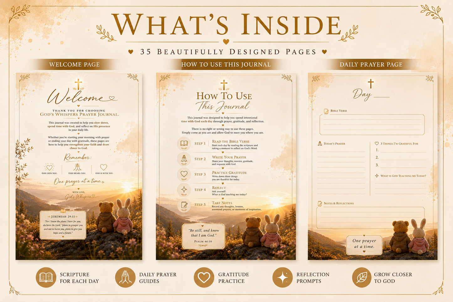 God's Whispers 30-Day Prayer Journal