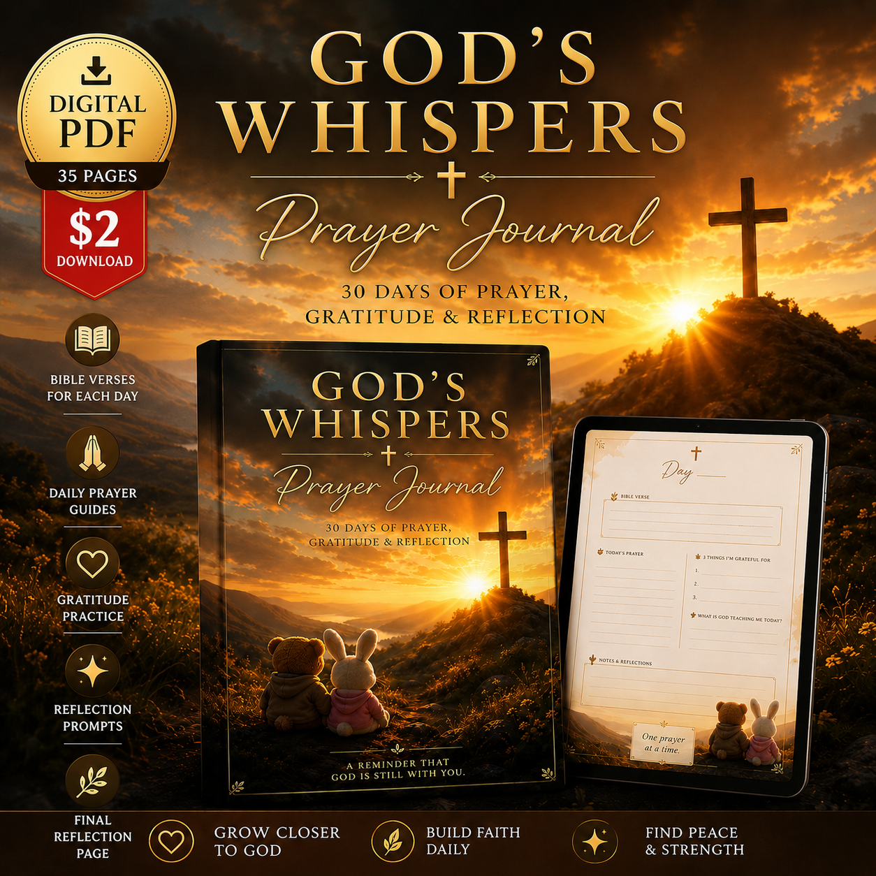 God's Whispers 30-Day Prayer Journal
